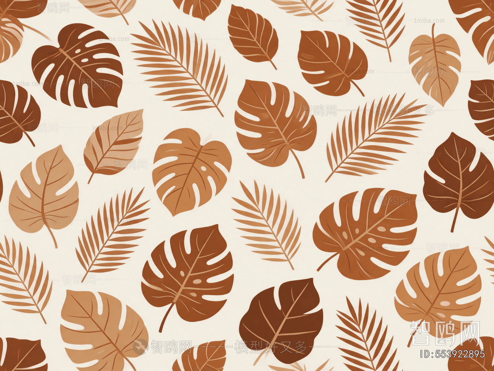 Animal And Plant Pattern Wallpaper