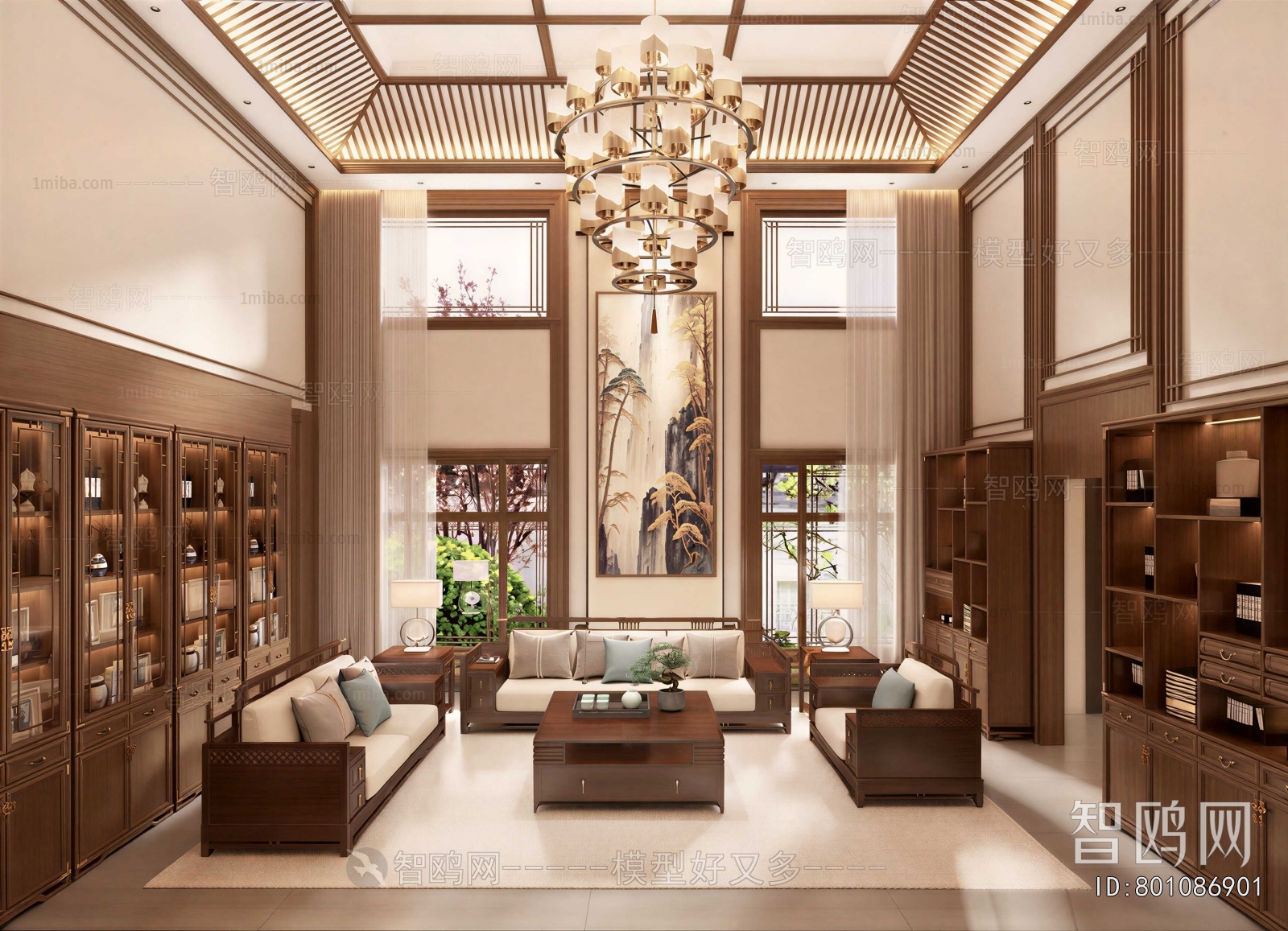 New Chinese Style A Living Room
