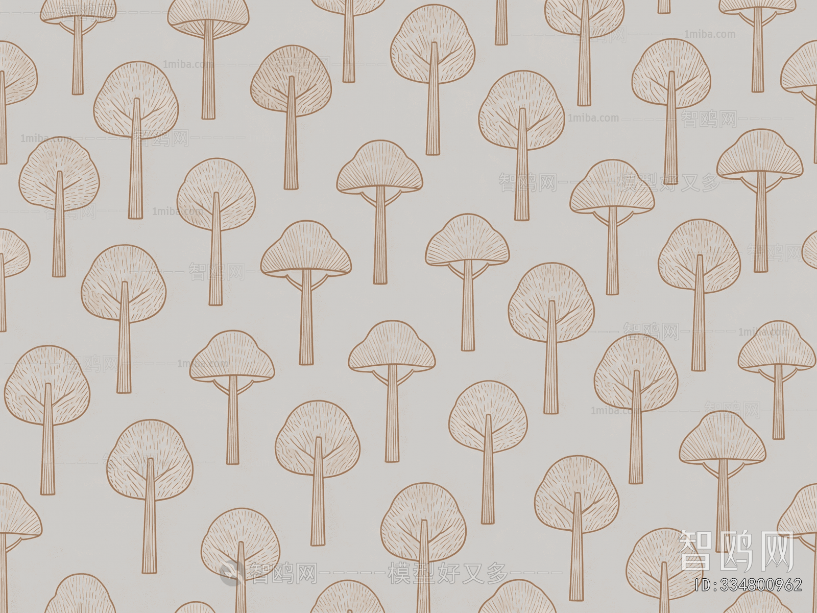 Animal And Plant Pattern Wallpaper