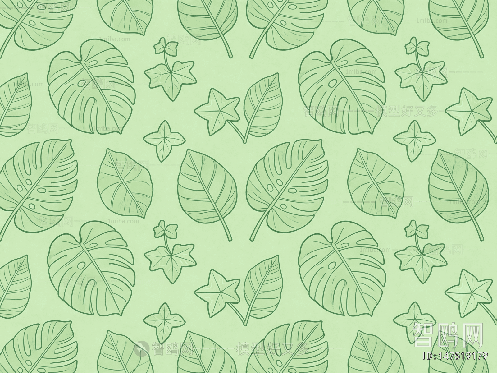 Animal And Plant Pattern Wallpaper