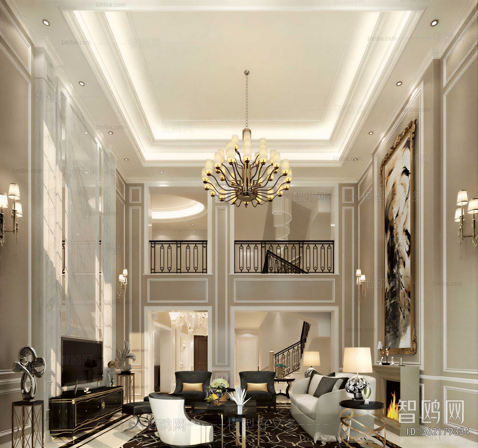 Simple European Style A Living Room