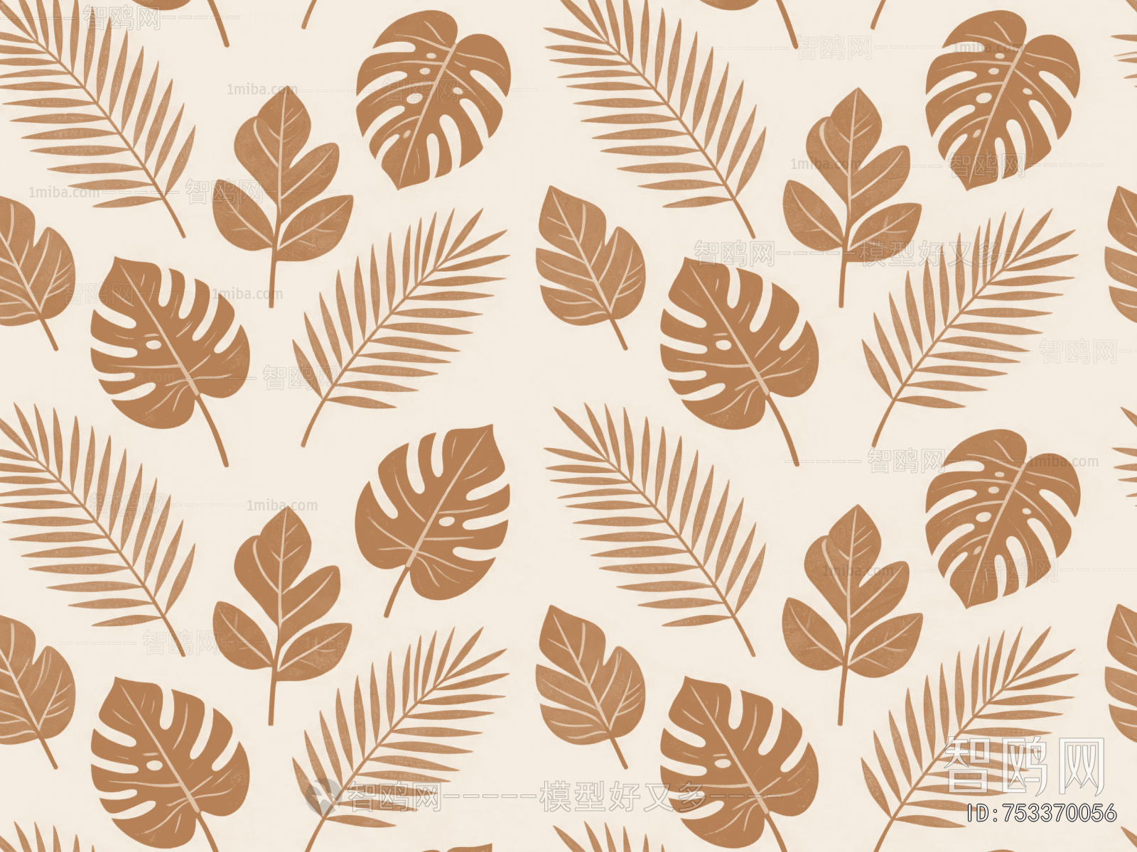 Animal And Plant Pattern Wallpaper