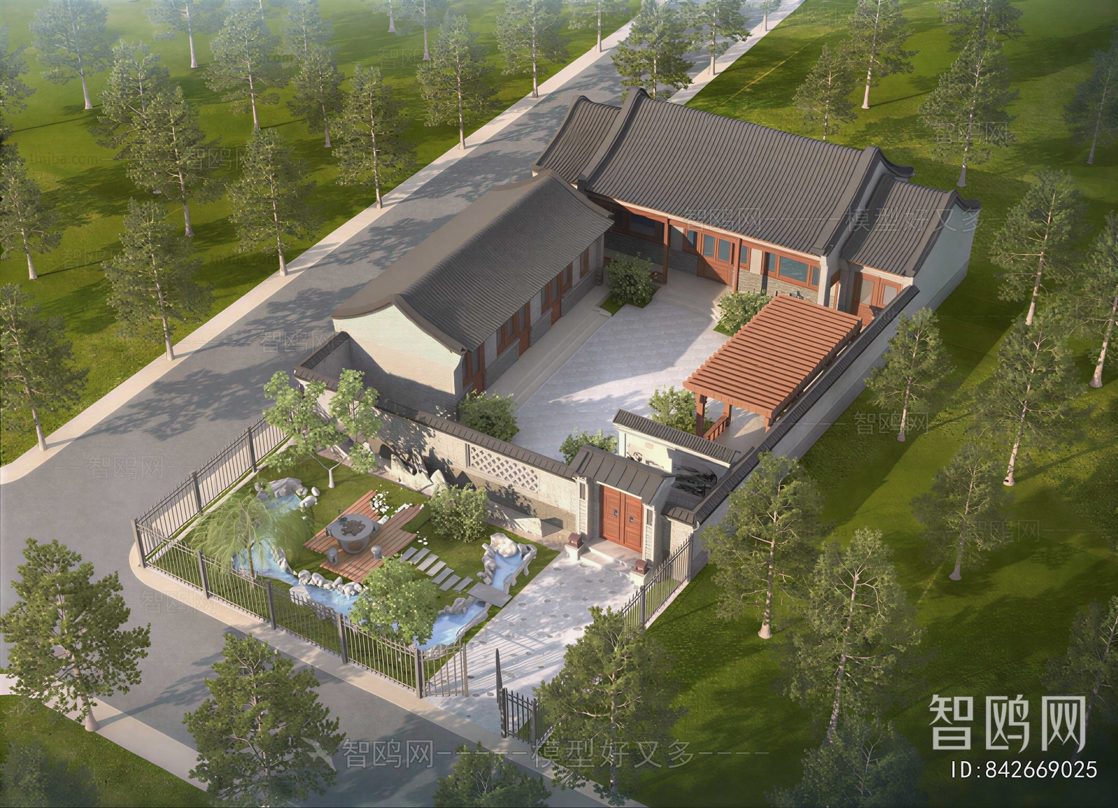 Chinese Style Architectural Bird's-eye View Planning