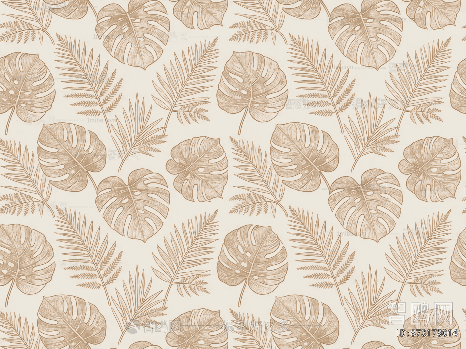 Animal And Plant Pattern Wallpaper