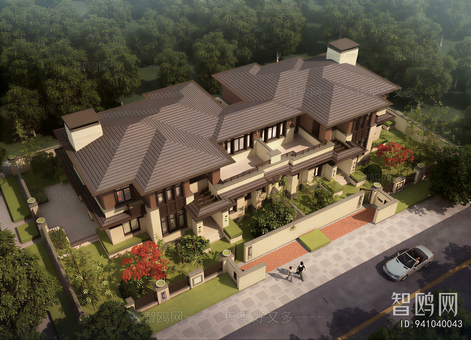 New Chinese Style Double Townhouse