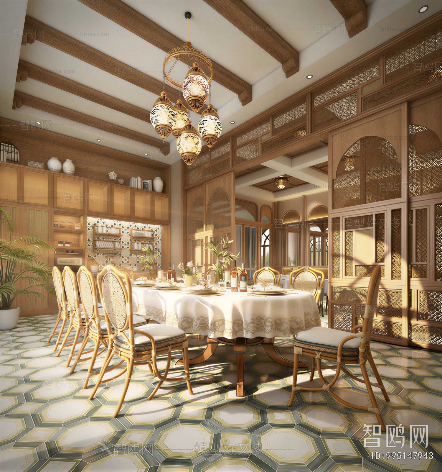 Southeast Asian Style Dining Room