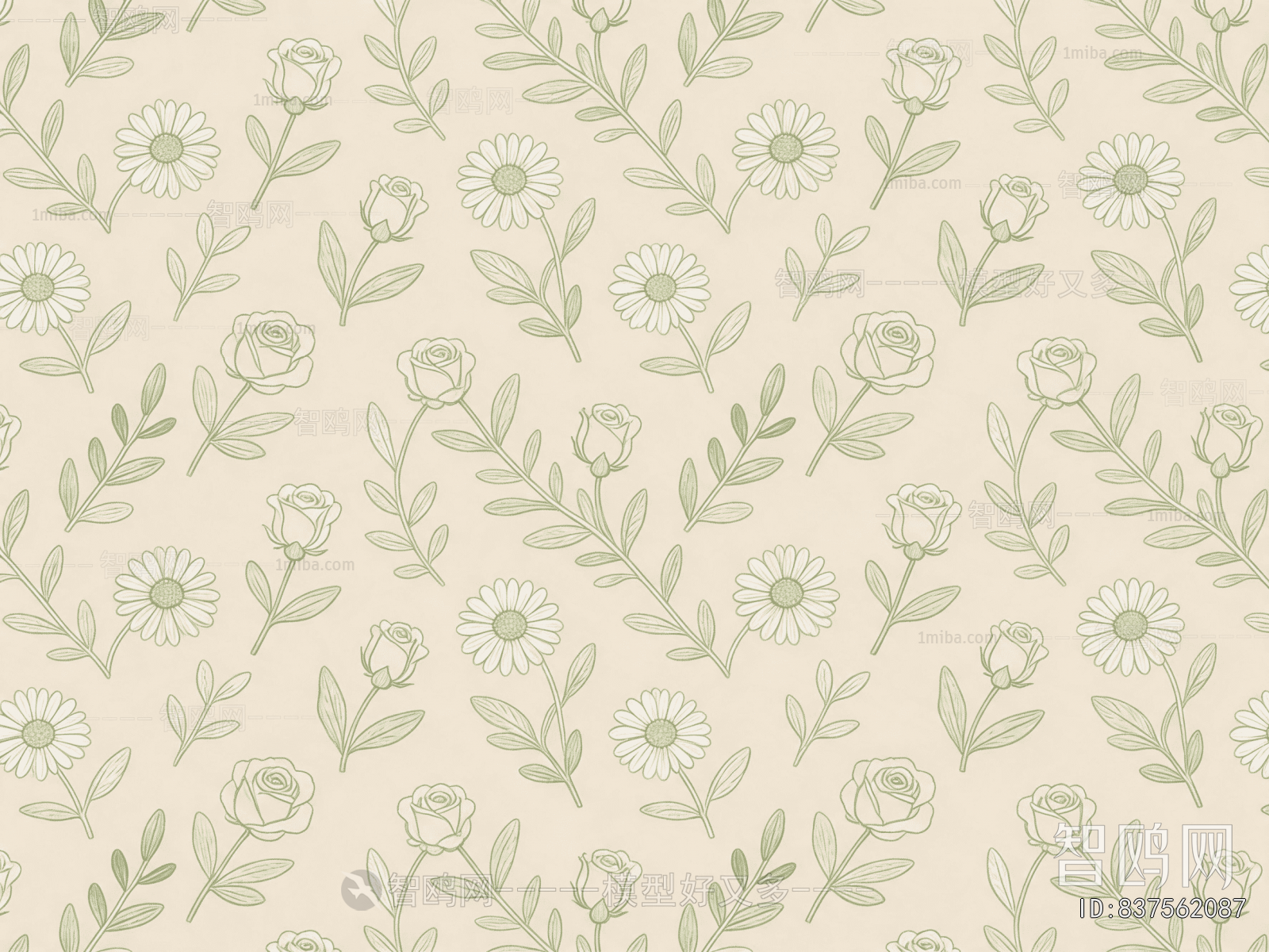 Animal And Plant Pattern Wallpaper