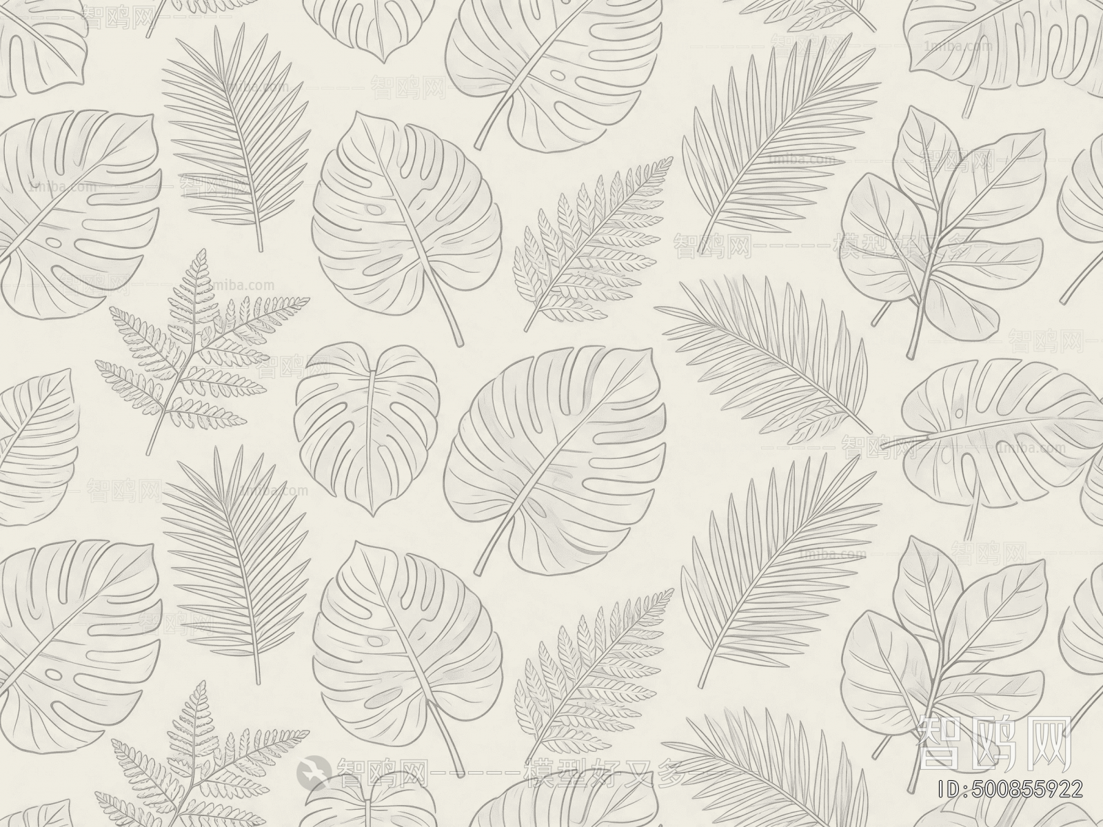 Animal And Plant Pattern Wallpaper