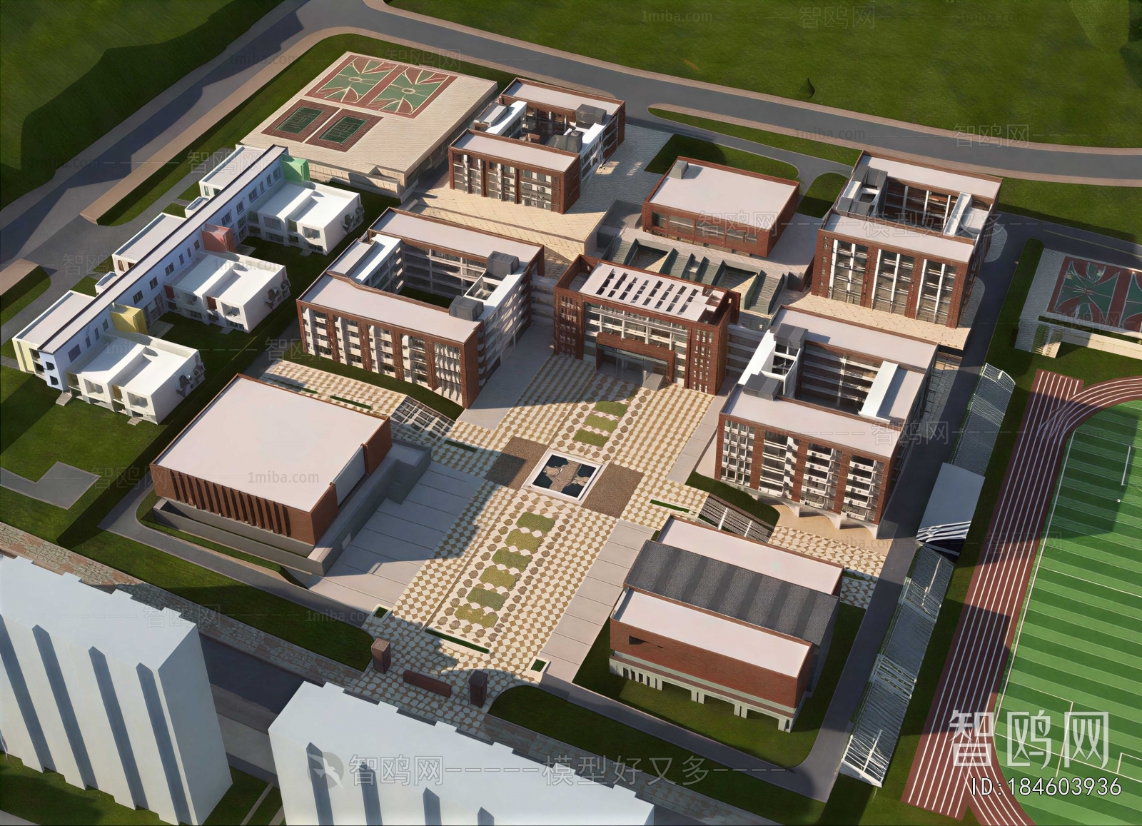 Modern Architectural Bird's-eye View Planning