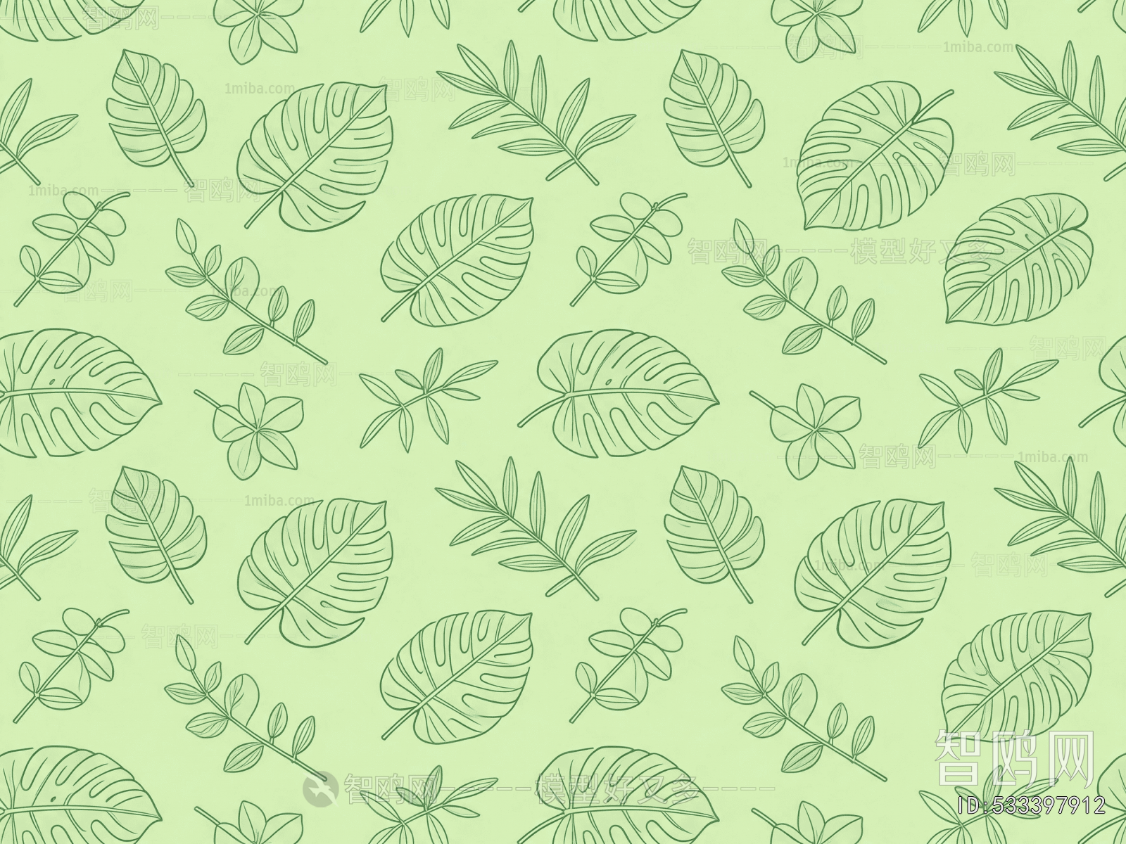 Animal And Plant Pattern Wallpaper