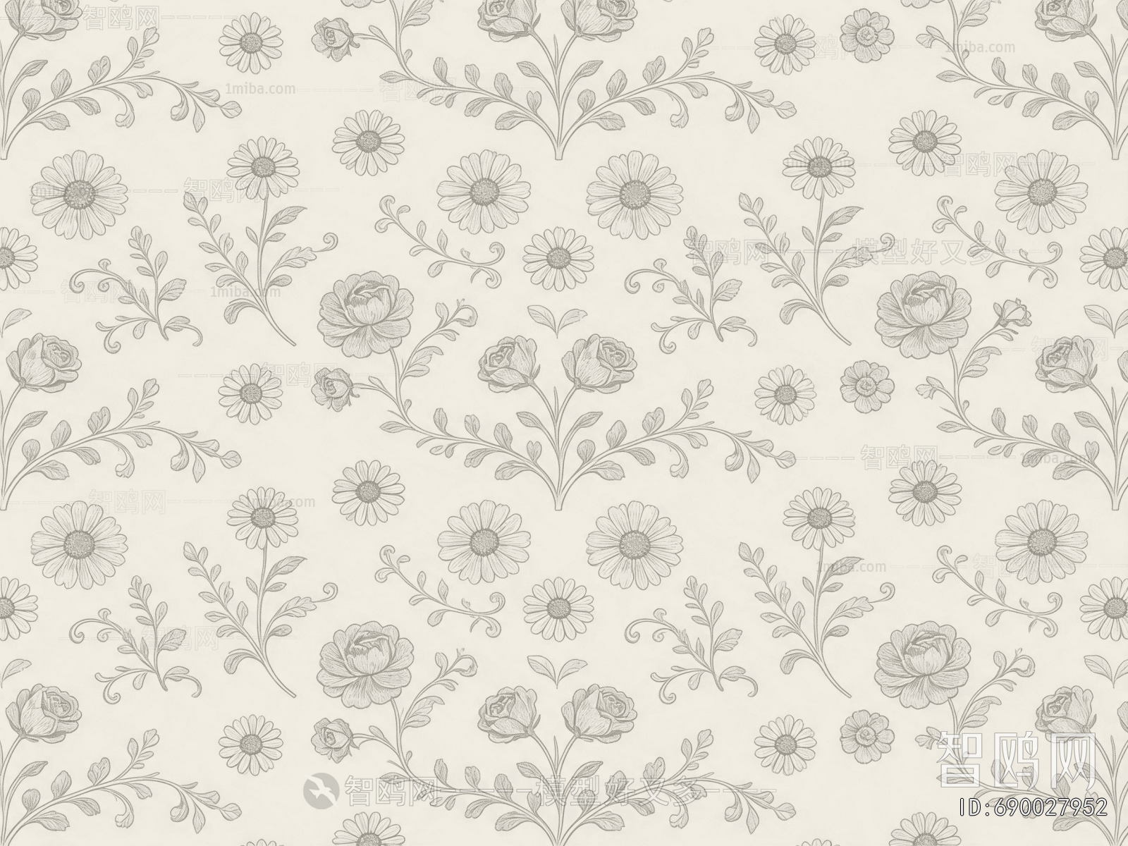 Animal And Plant Pattern Wallpaper