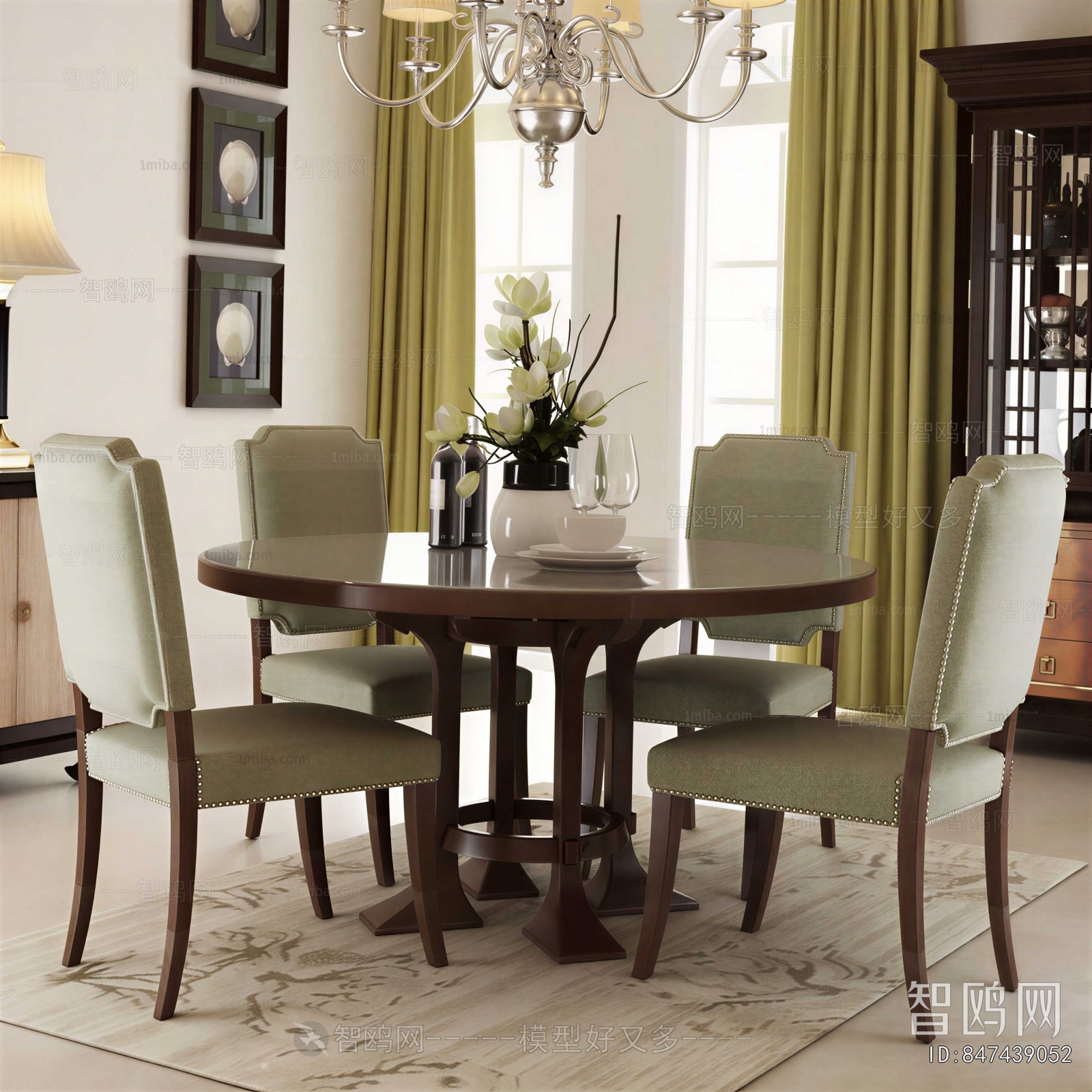 American Style Dining Table And Chairs
