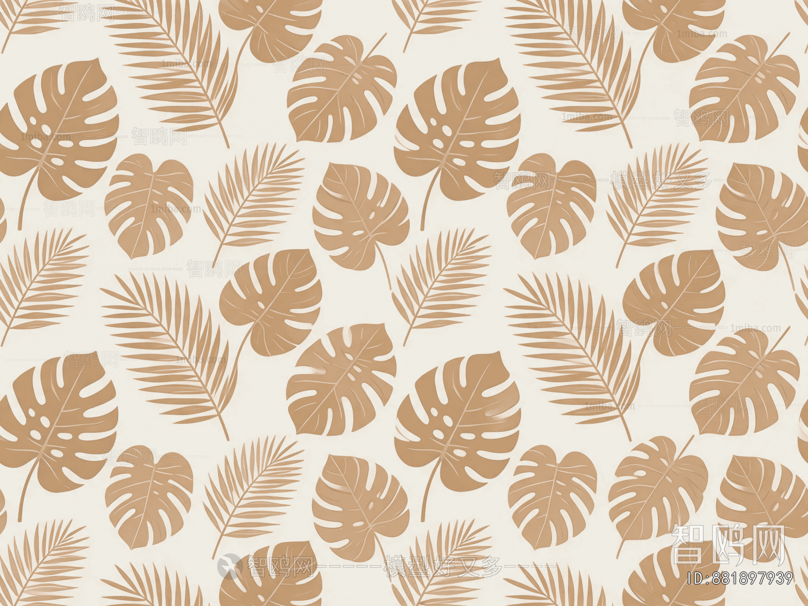 Animal And Plant Pattern Wallpaper