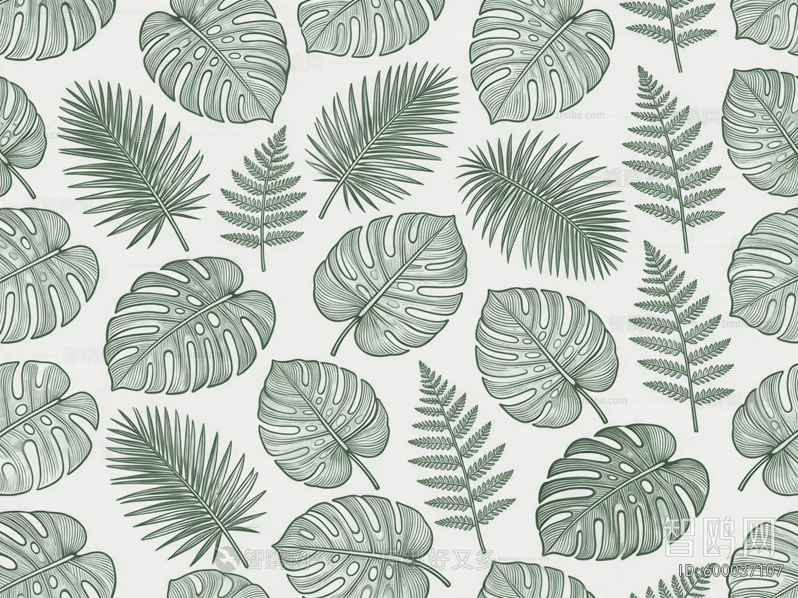 Animal And Plant Pattern Wallpaper