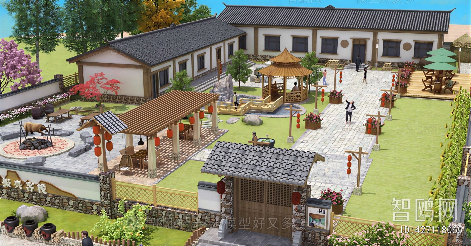 New Chinese Style Courtyard/landscape
