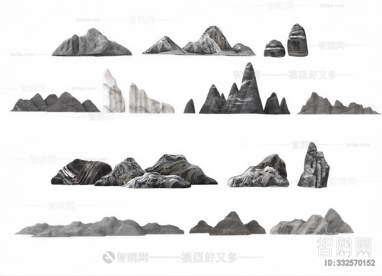 New Chinese Style Rockery Waterscape