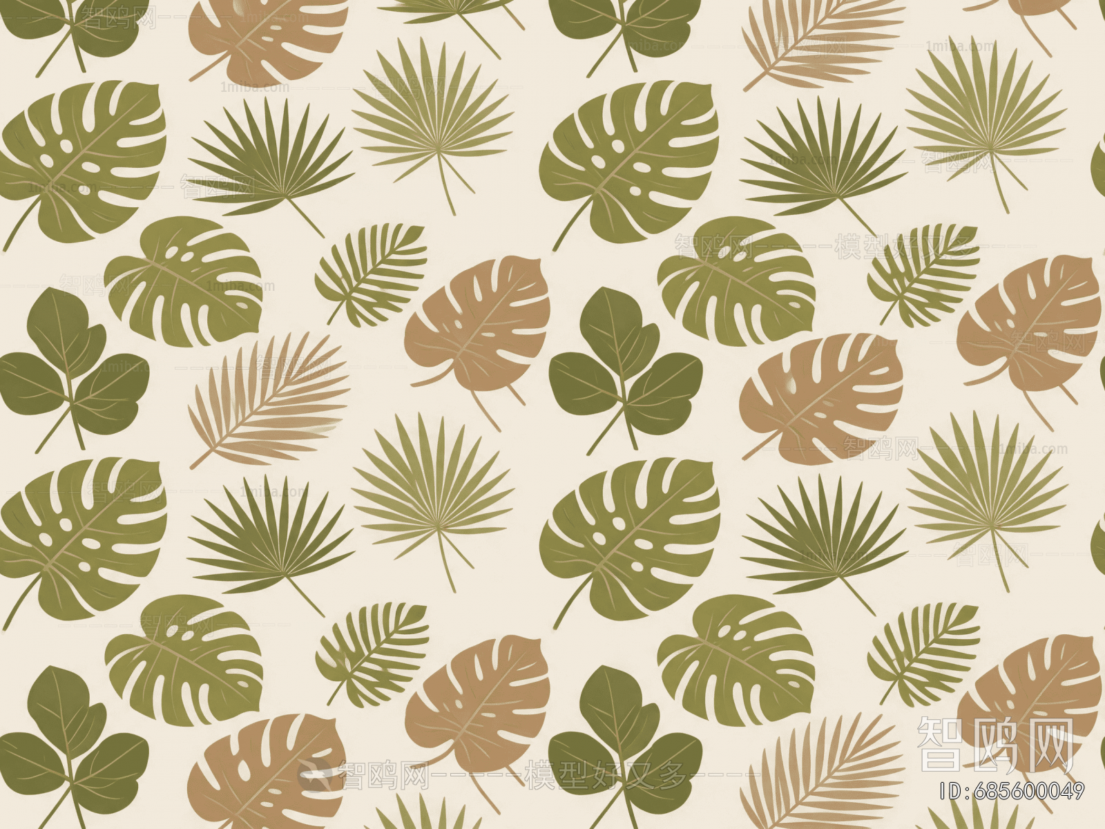 Animal And Plant Pattern Wallpaper