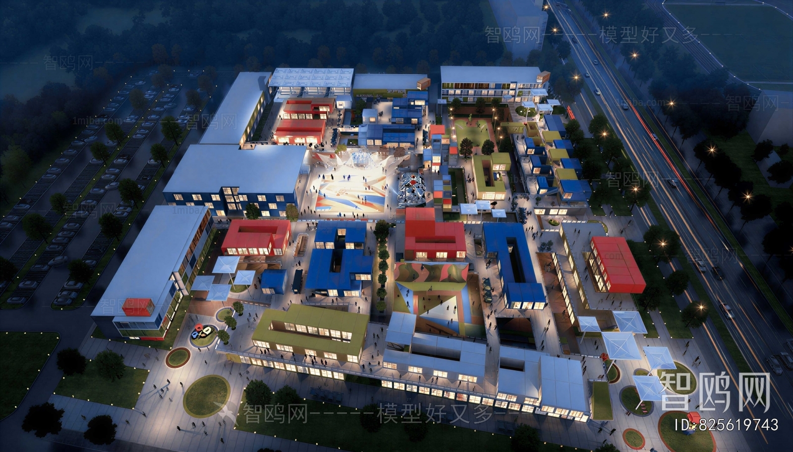Modern Architectural Bird's-eye View Planning