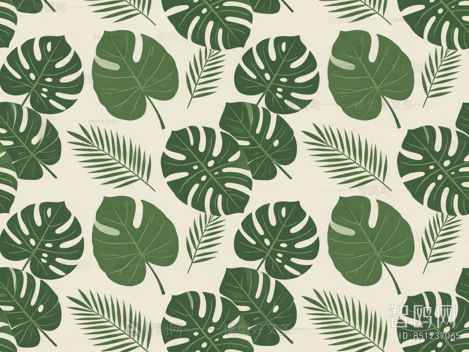 Animal And Plant Pattern Wallpaper