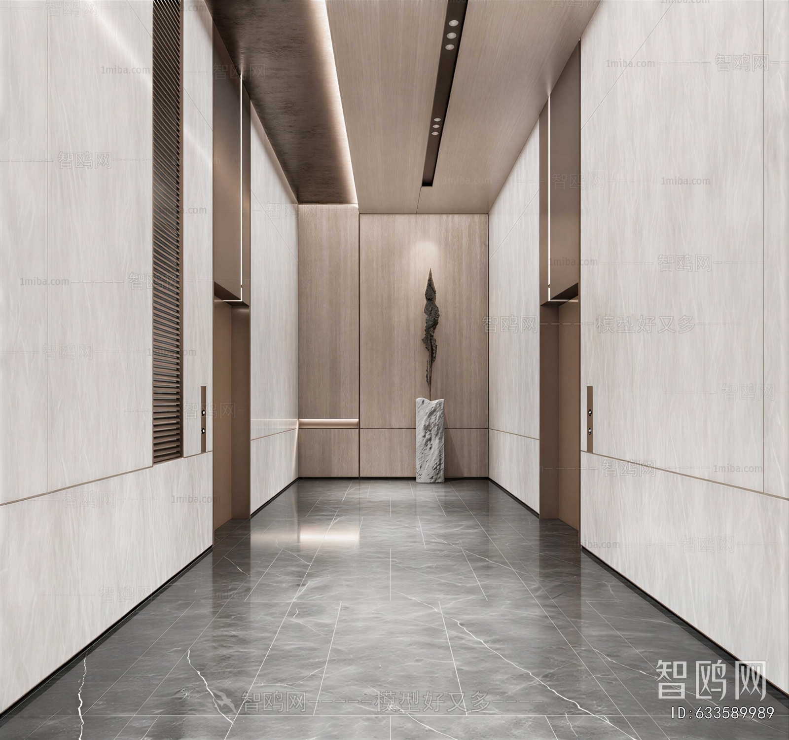 Modern Office Elevator Hall