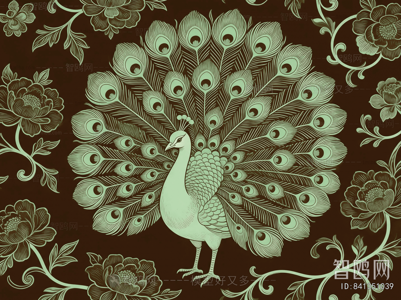 Animal And Plant Pattern Wallpaper