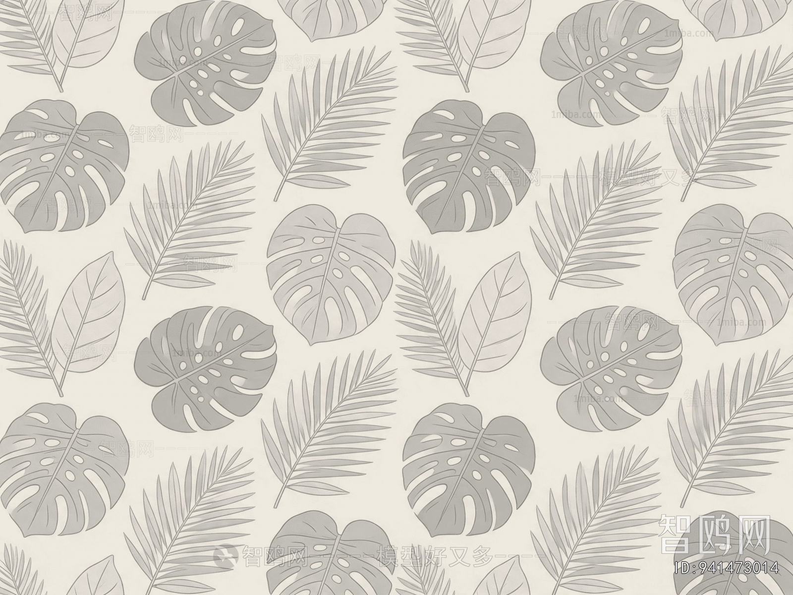 Animal And Plant Pattern Wallpaper