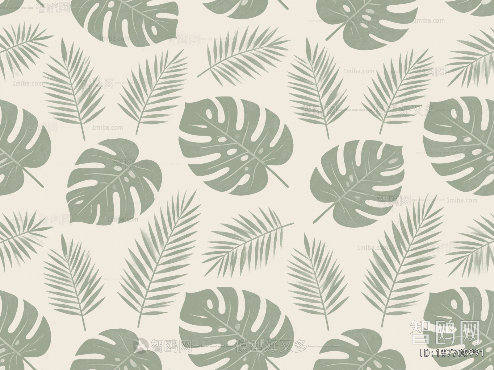 Animal And Plant Pattern Wallpaper