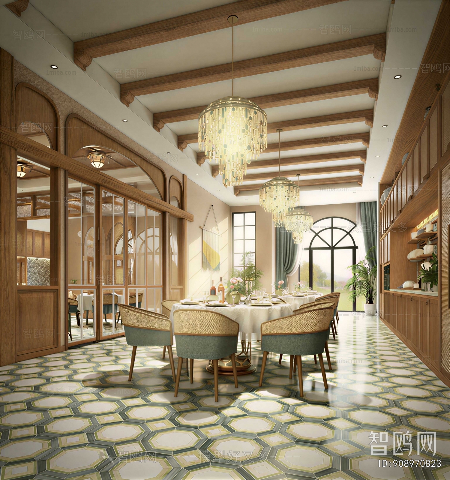 Southeast Asian Style Dining Room
