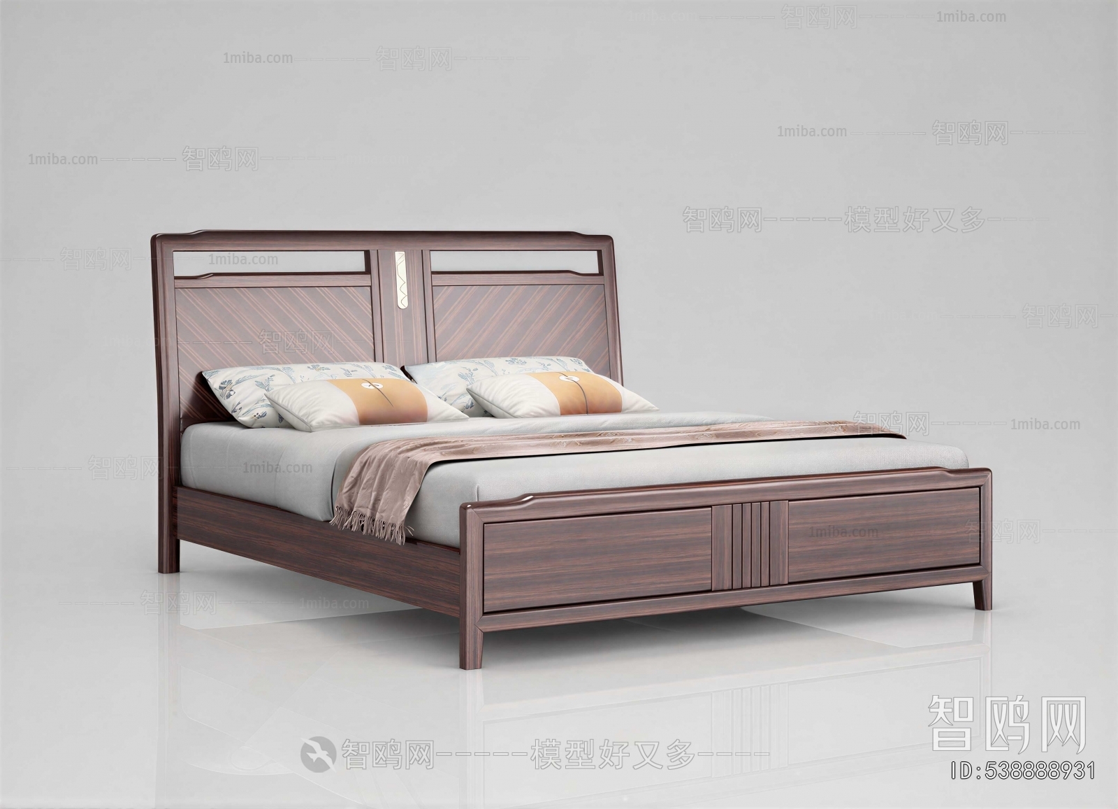New Chinese Style Double Bed
