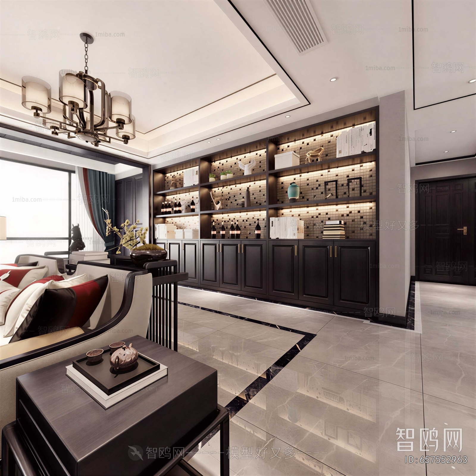 New Chinese Style A Living Room