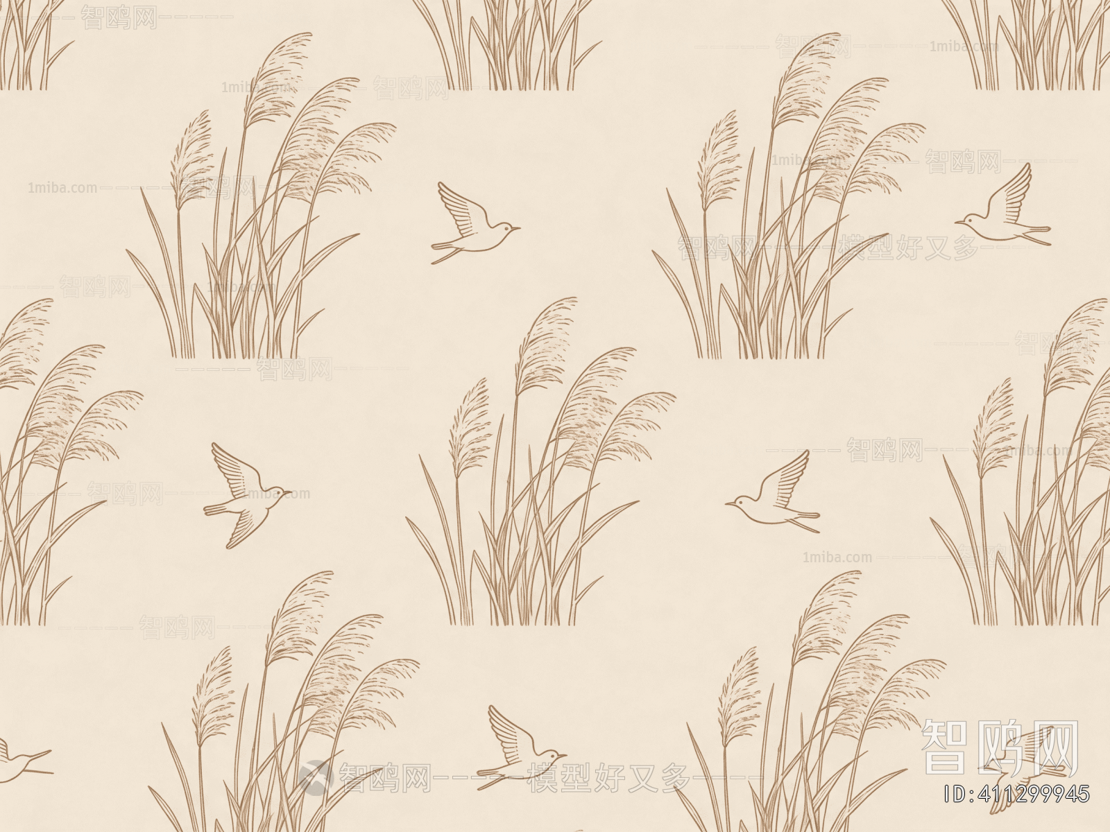 Animal And Plant Pattern Wallpaper