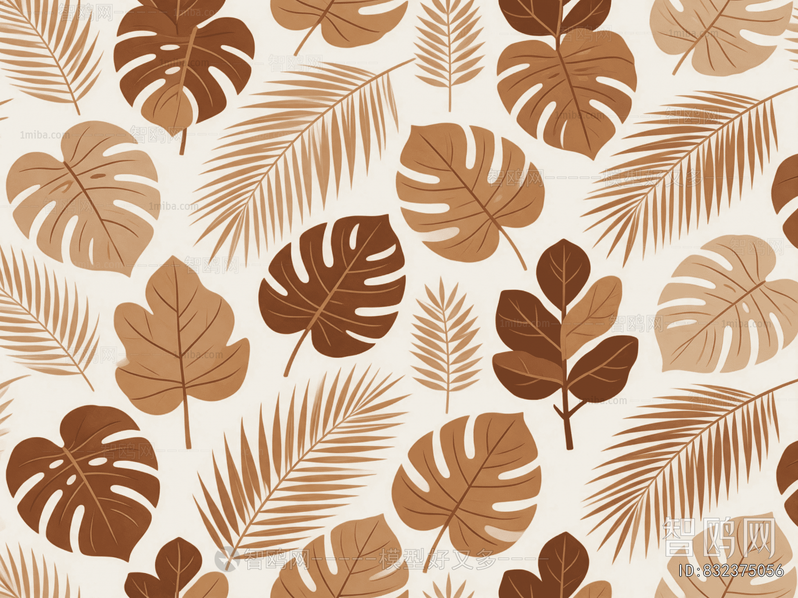 Animal And Plant Pattern Wallpaper