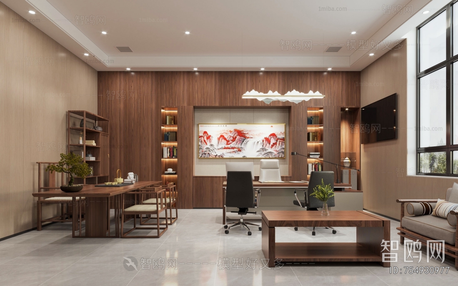 New Chinese Style Manager's Office