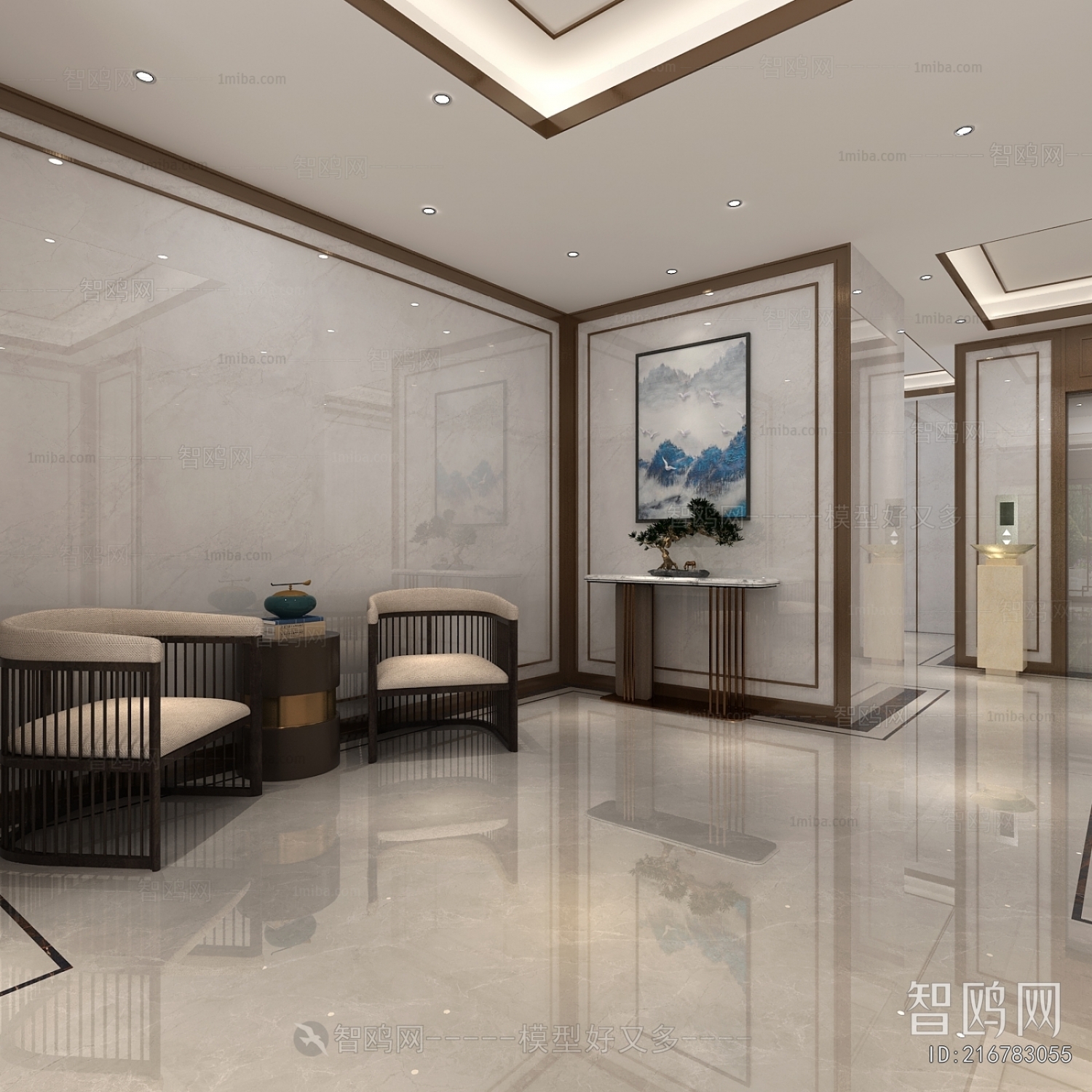 Modern Office Elevator Hall