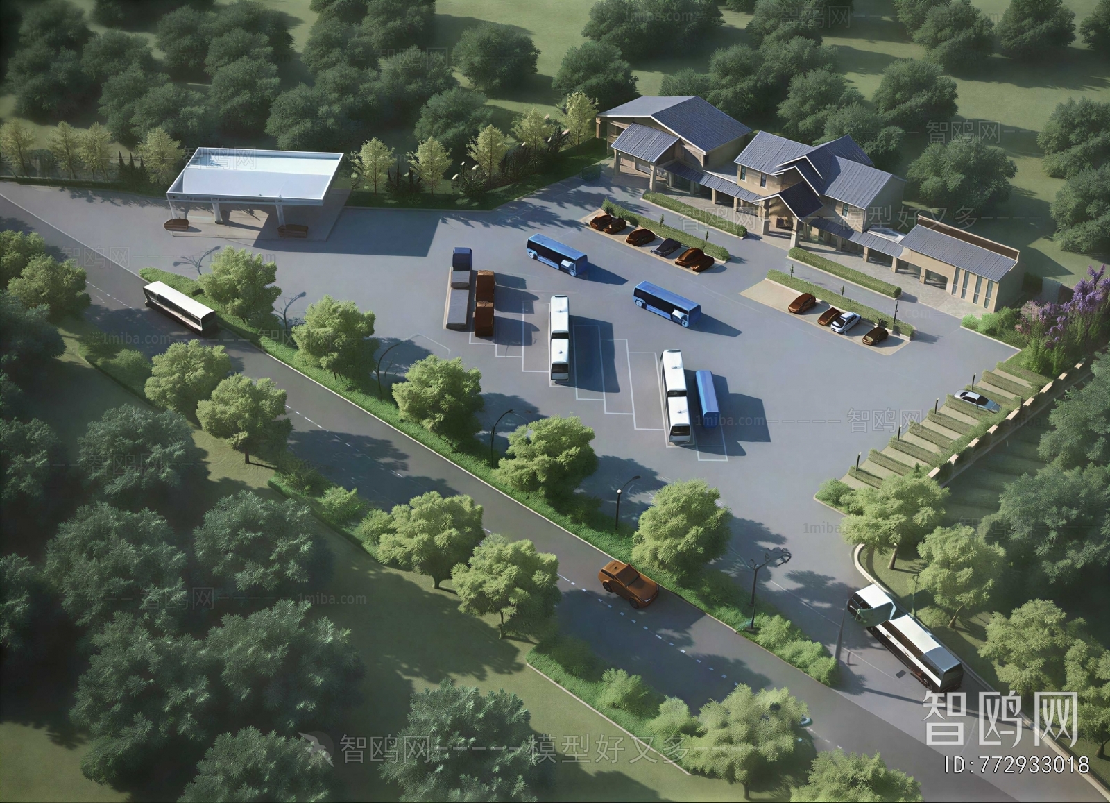Modern Outdoor Parking Lot