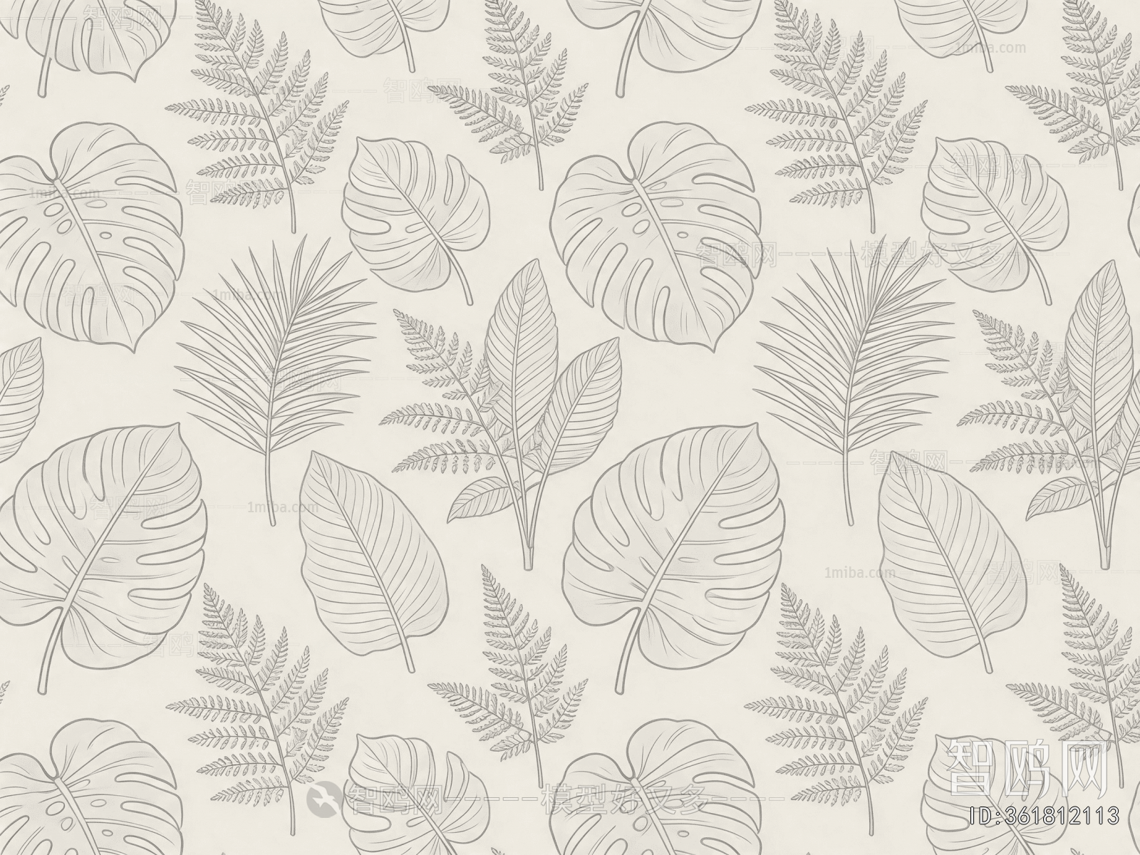 Animal And Plant Pattern Wallpaper