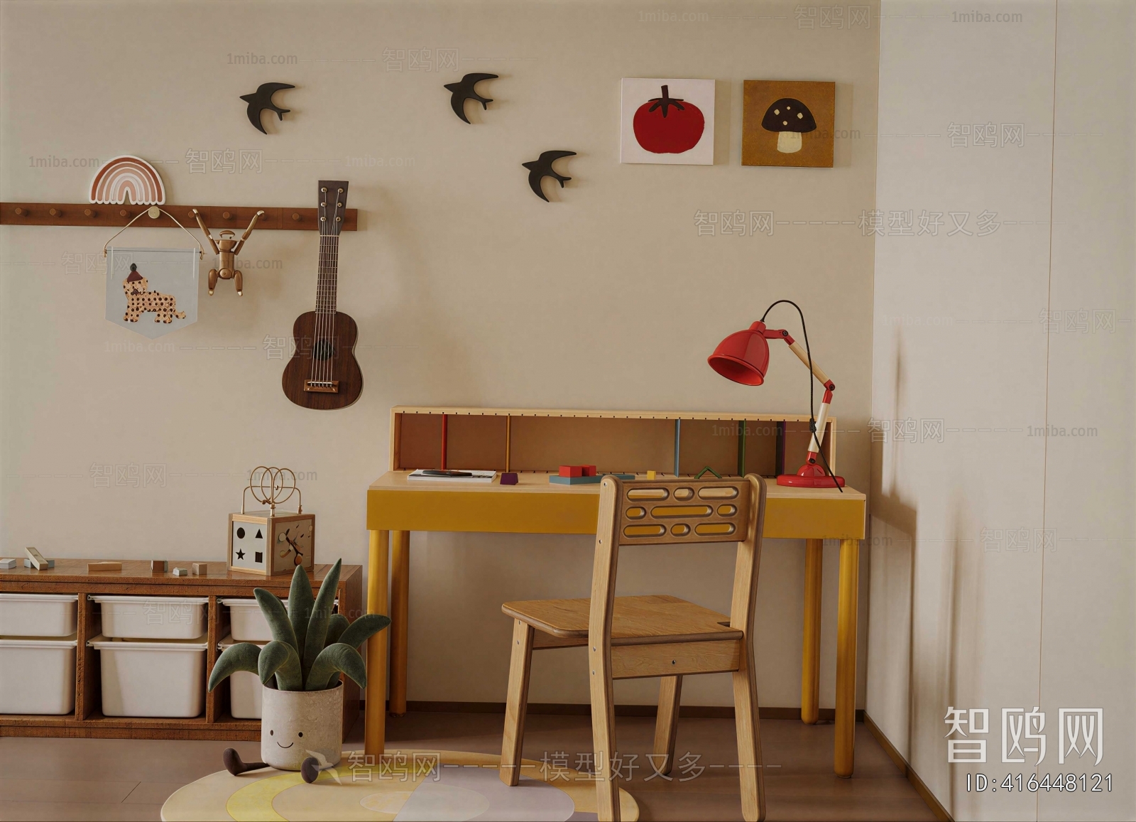 Nordic Style Computer Desk And Chair