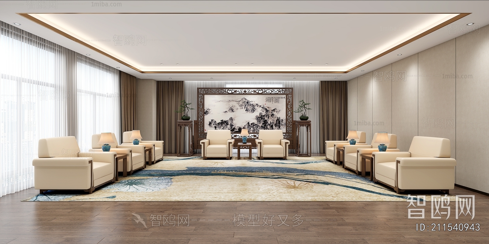 New Chinese Style Reception Room