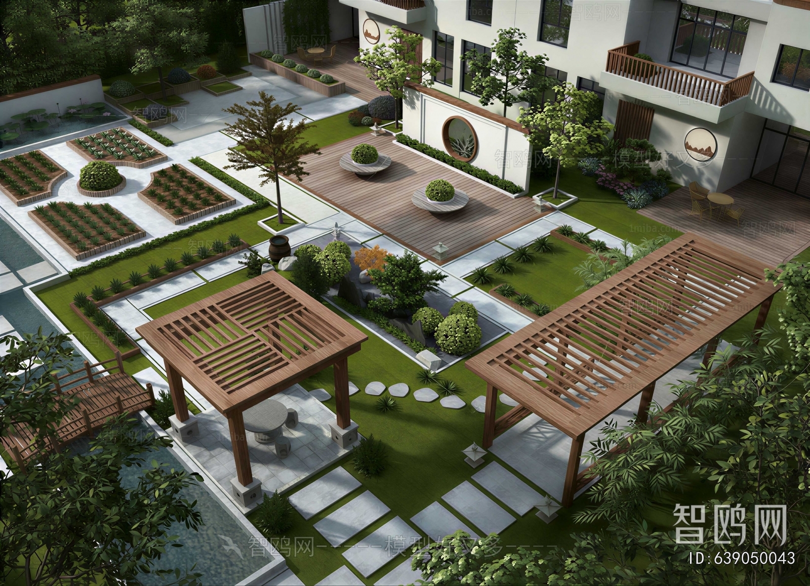 New Chinese Style Courtyard/landscape