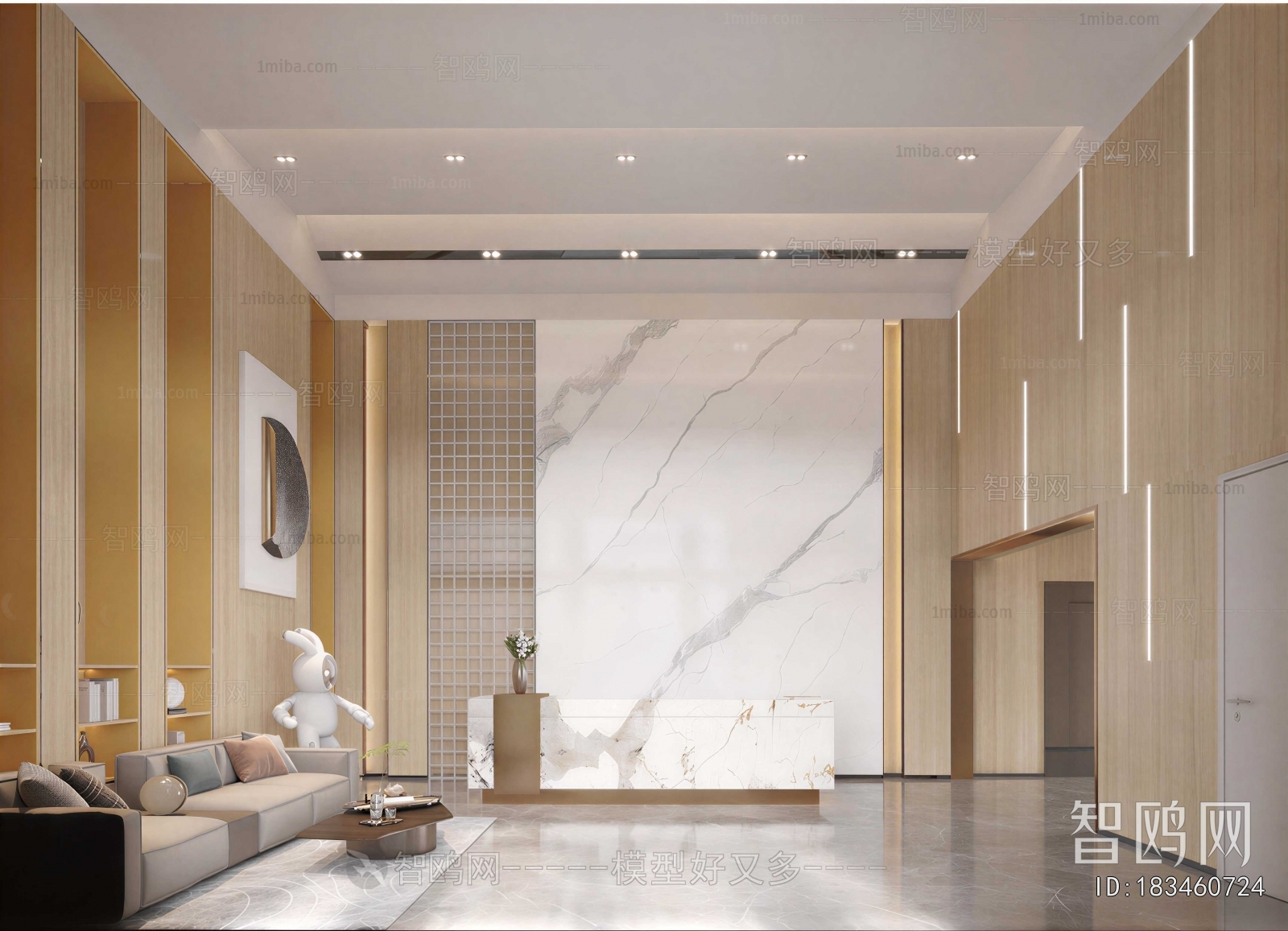 Modern Office Reception Desk