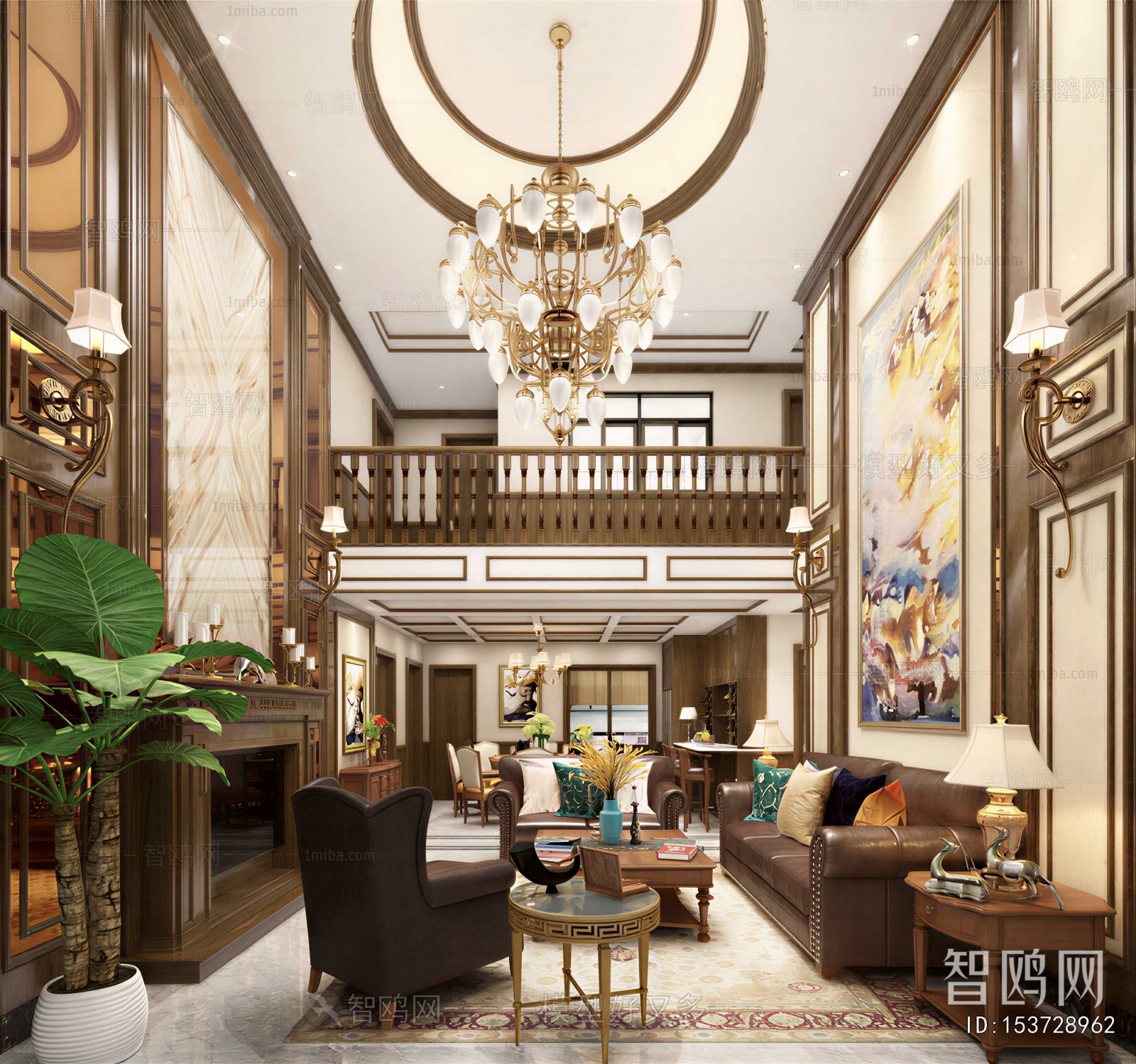 New Chinese Style A Living Room