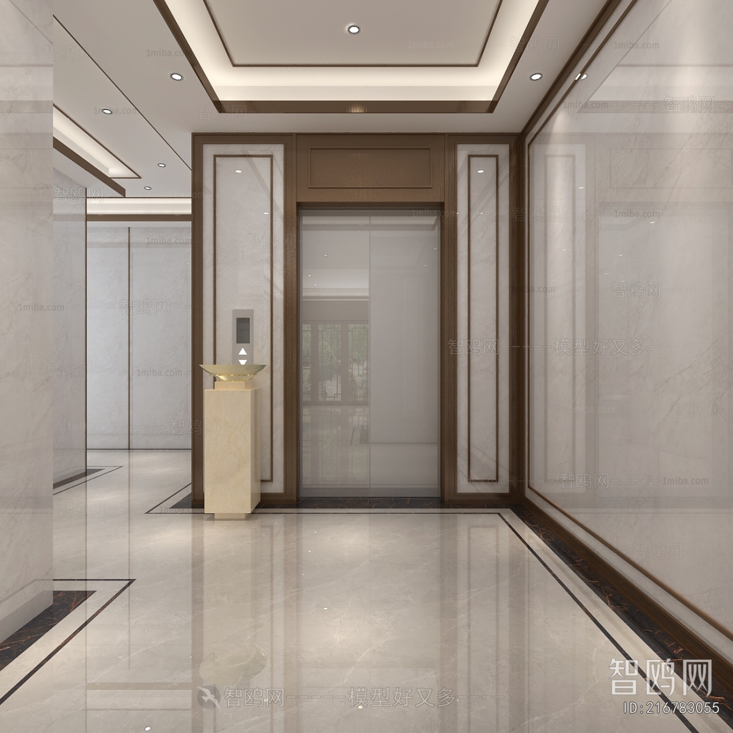 Modern Office Elevator Hall