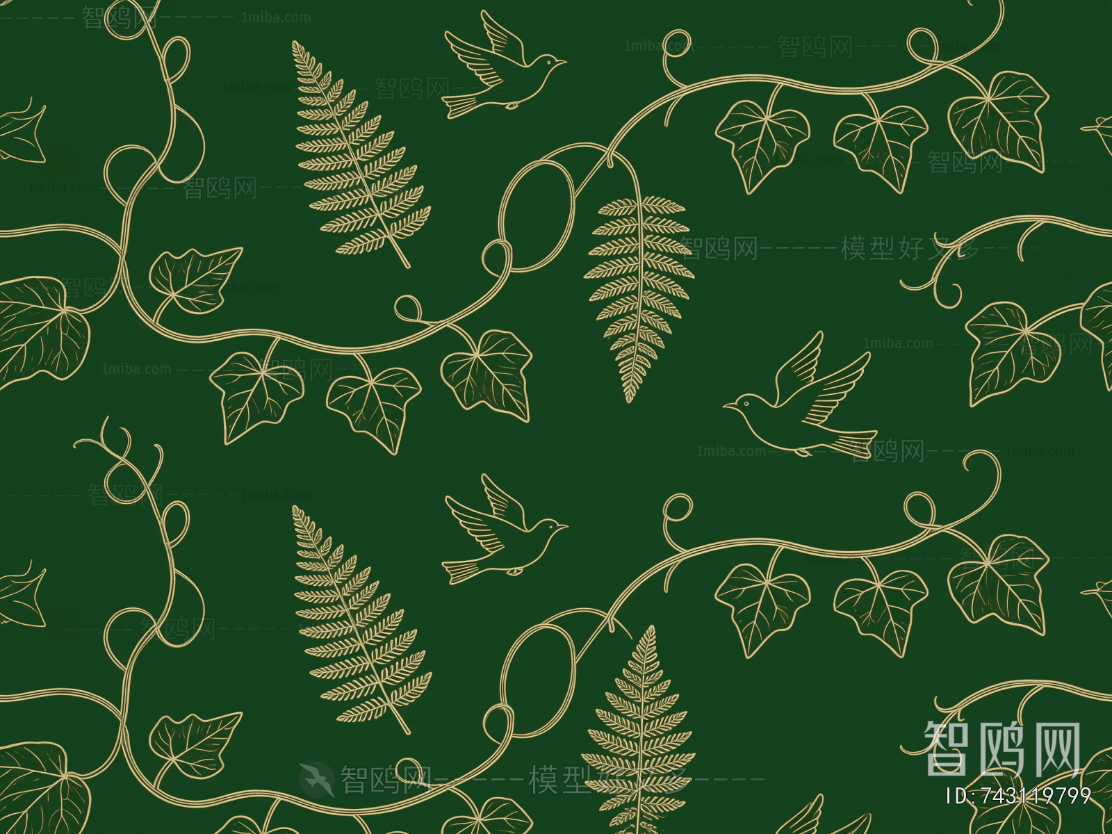 Animal And Plant Pattern Wallpaper