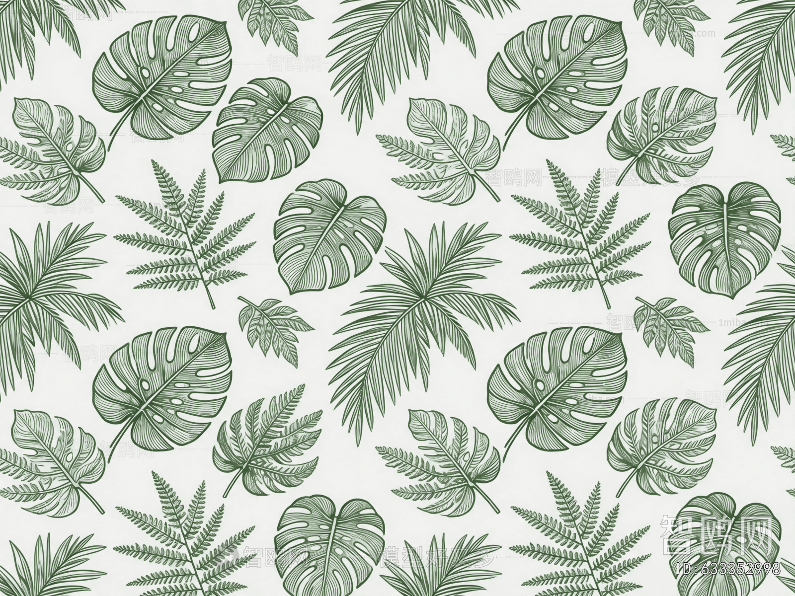 Animal And Plant Pattern Wallpaper