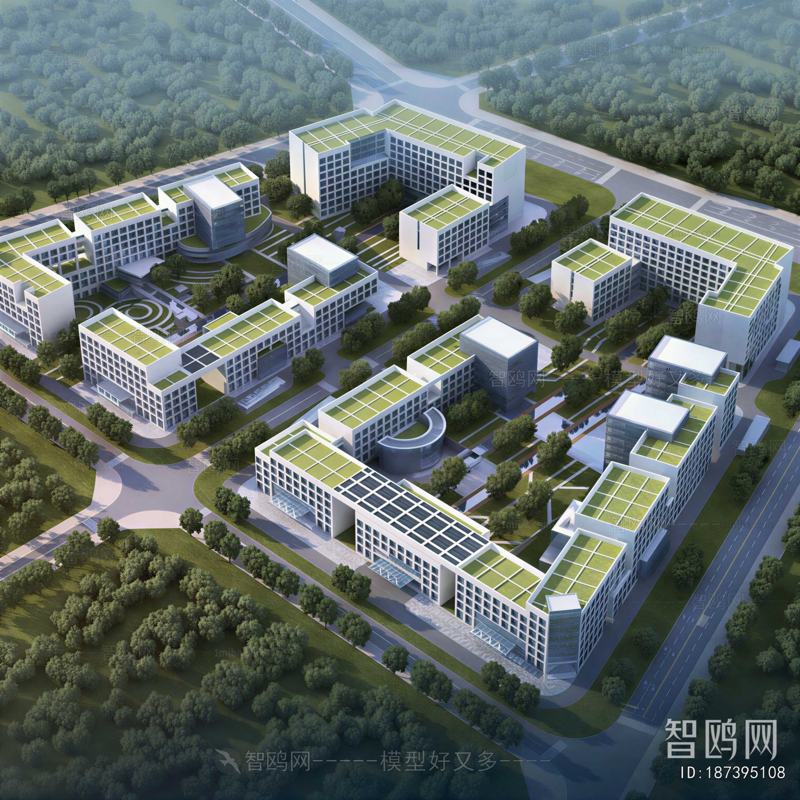 Modern Architectural Bird's-eye View Planning