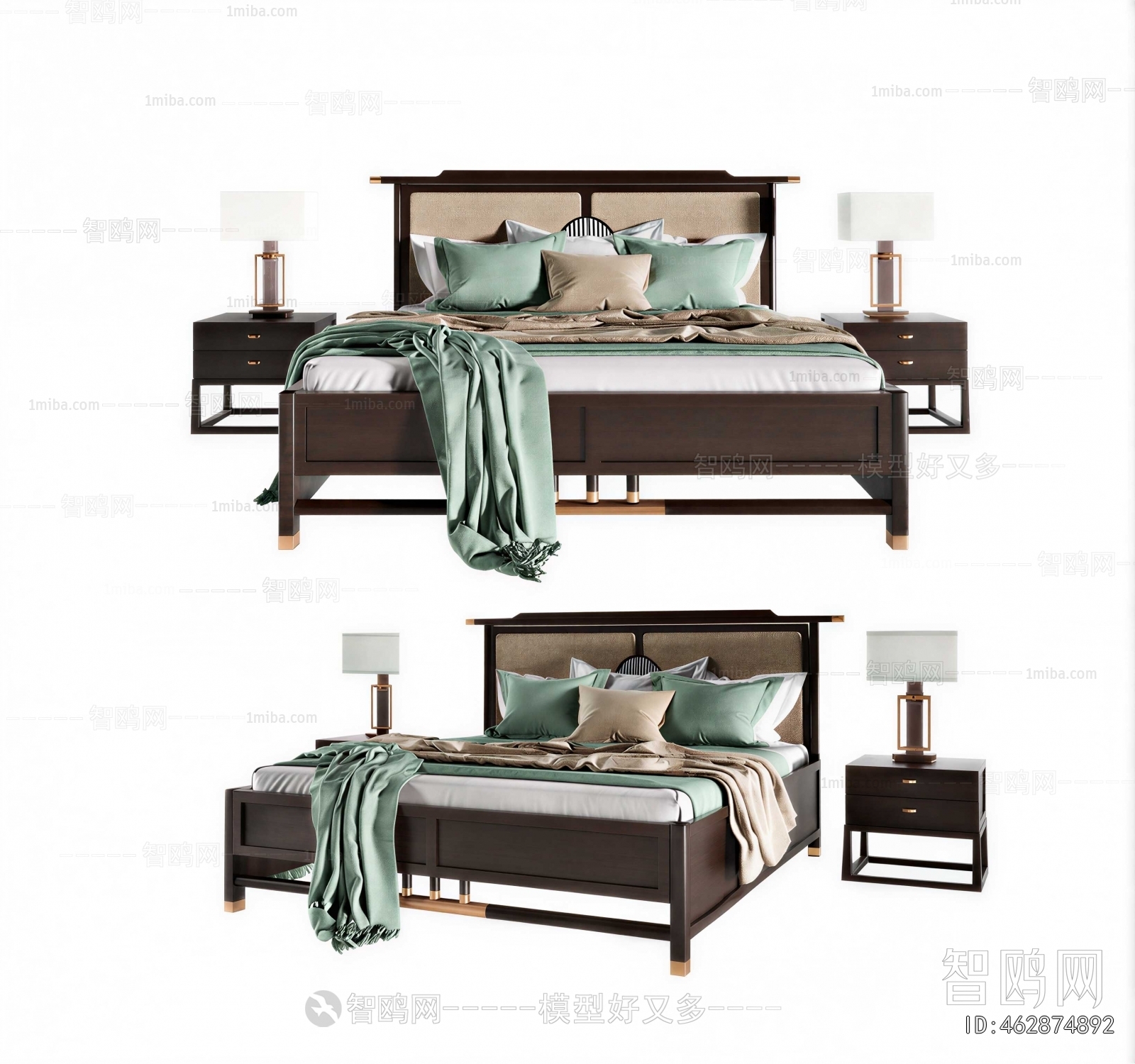 New Chinese Style Double Bed