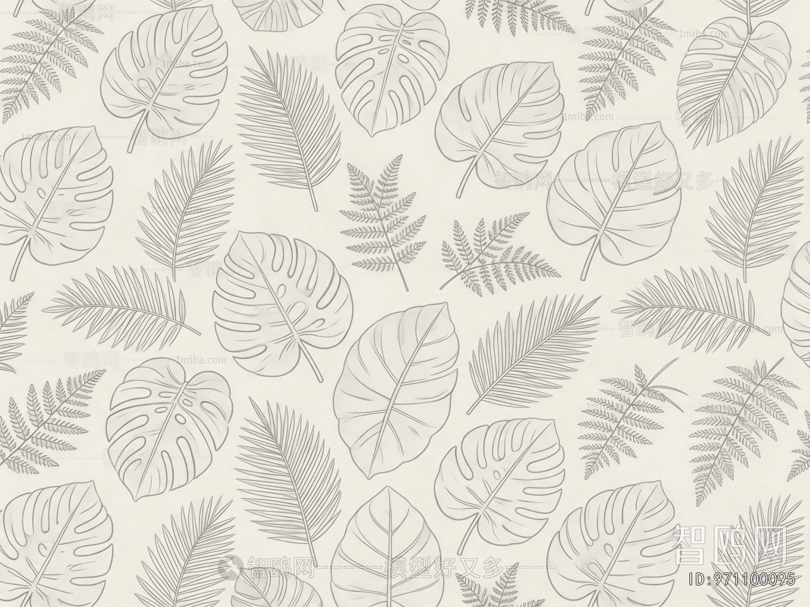 Animal And Plant Pattern Wallpaper