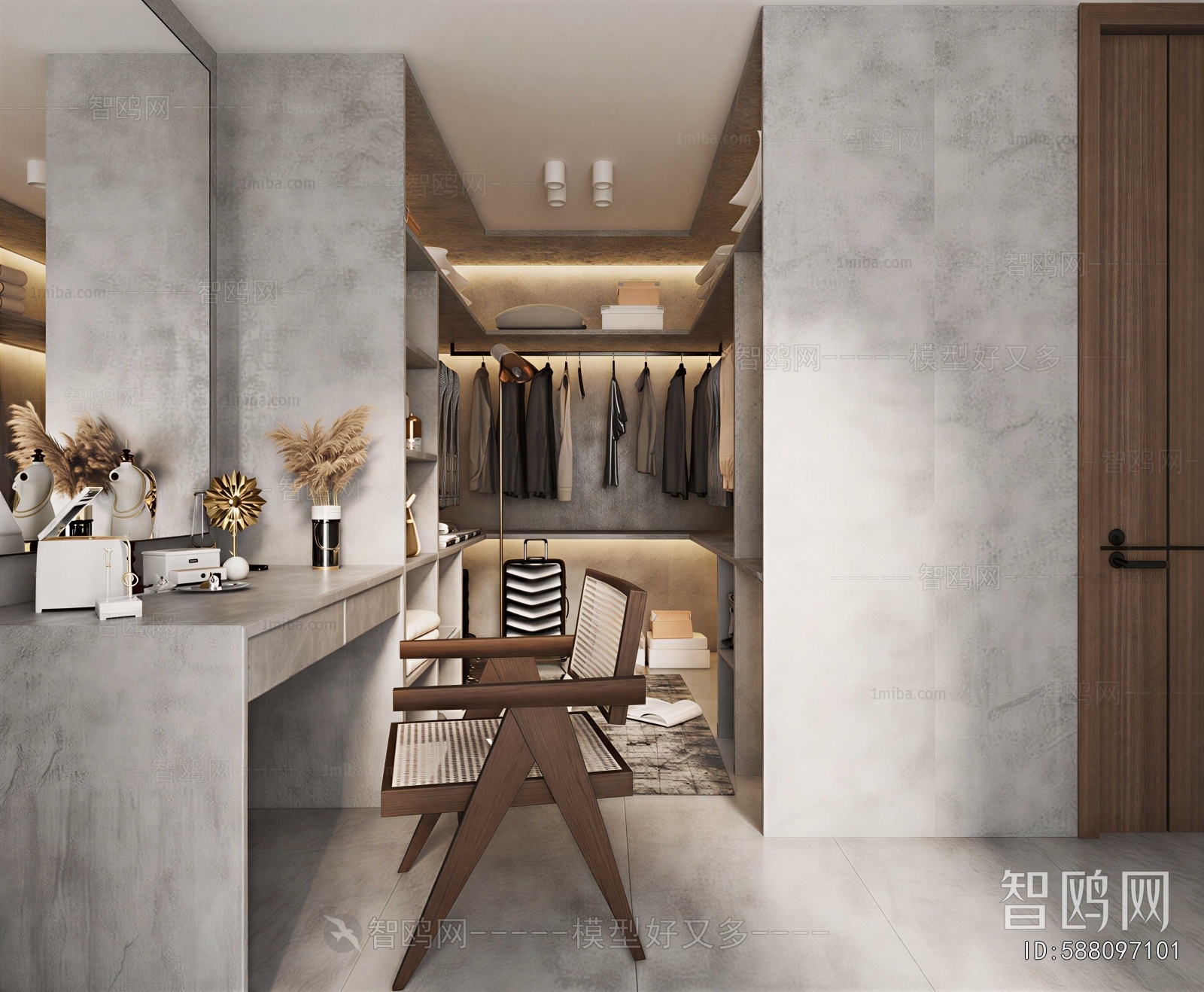 Modern Clothes Storage Area