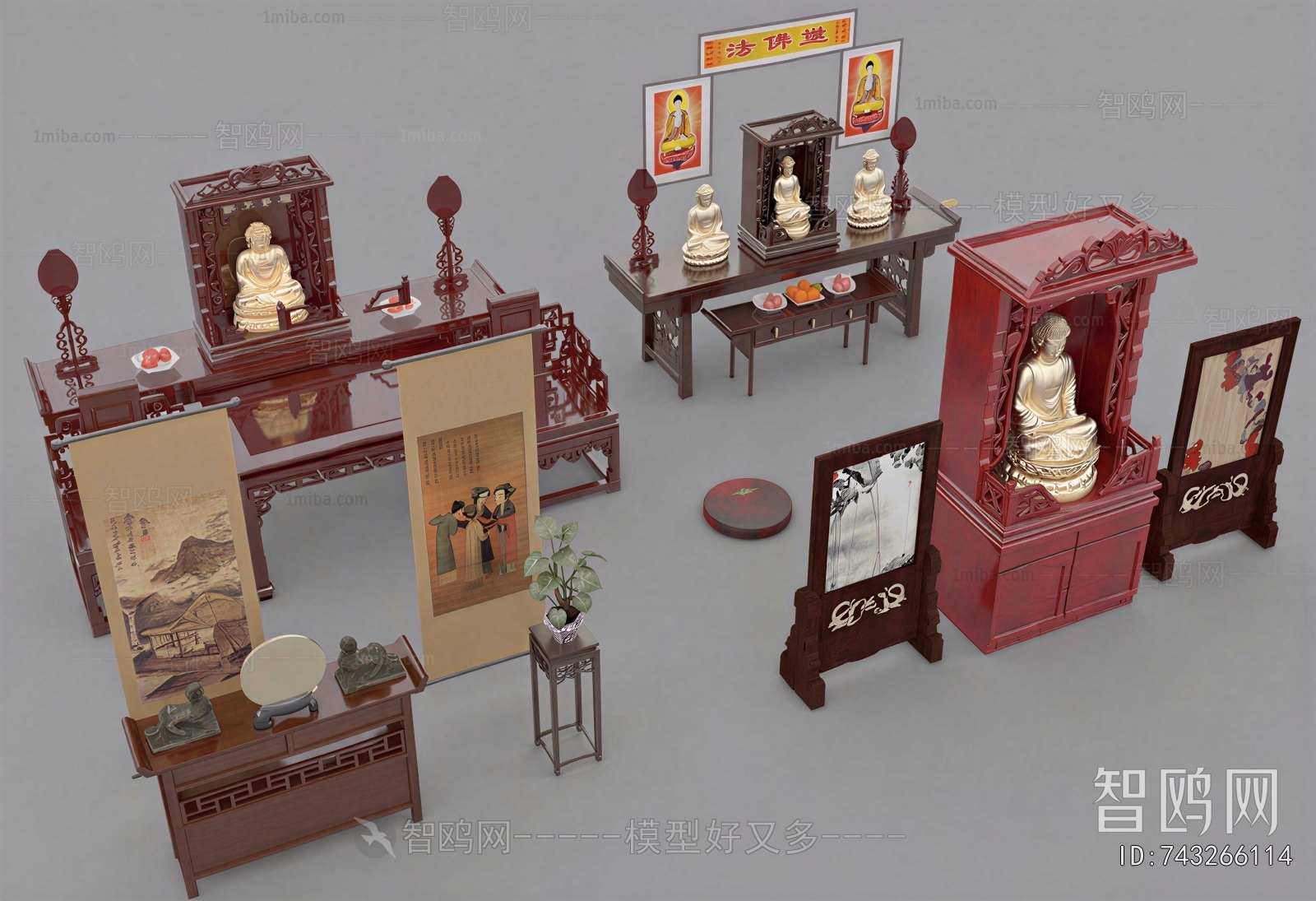 Chinese Style Buddhist Niche