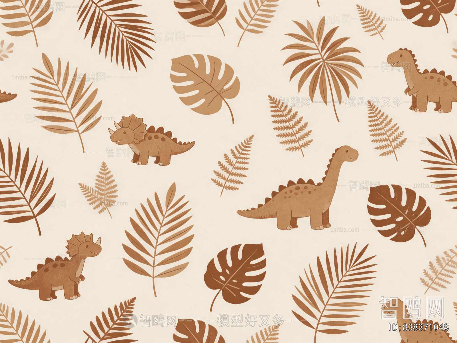 Animal And Plant Pattern Wallpaper